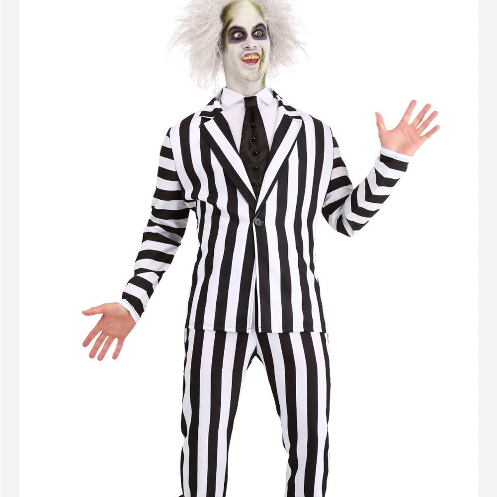 Beetlejuice Adult Halloween Costume Plus Size 2XL - Halloween Cosplay 3